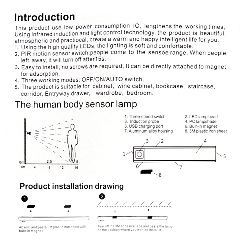 204060CM-Body-Sensing-Small-Night-Light-USB-Charging-Lamp-LED-Portable-Strip-Light-for-Bedroom-Wardr-1832366-2