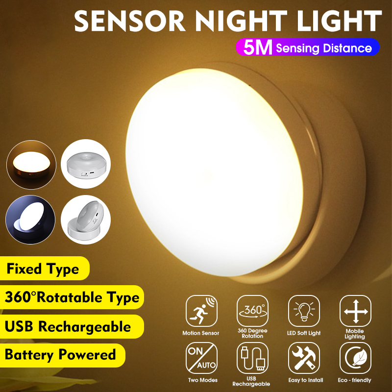 360-Degree-Rotation-LED-Motion-Sensor-Night-Light-USB-Rechargeable-Lamp-with-Magnetic-Base-for-Stair-1675089-1