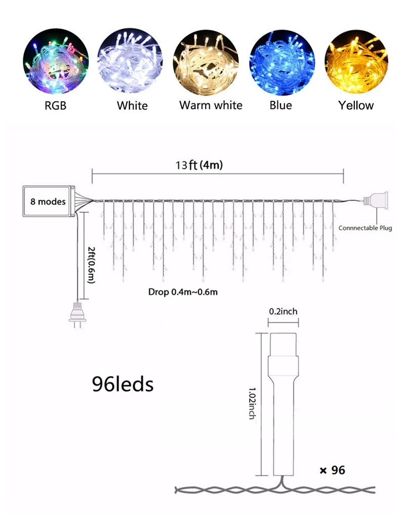 Christmas-4M-96-LED-Indoor-Outdoor-String-Lights-220V-Curtain-Icicle-Drop-LED-Party-Garden-Stage-Dec-1737459-13