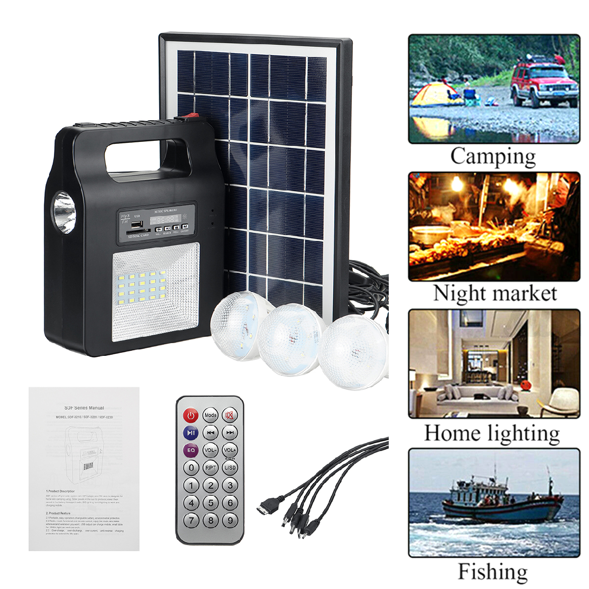 Solar-Power-Radio-Panel-Generator-LED-Light-USB-Charger-System-FM-Outdoor-Garden-Decorative-Night-Li-1693464-3