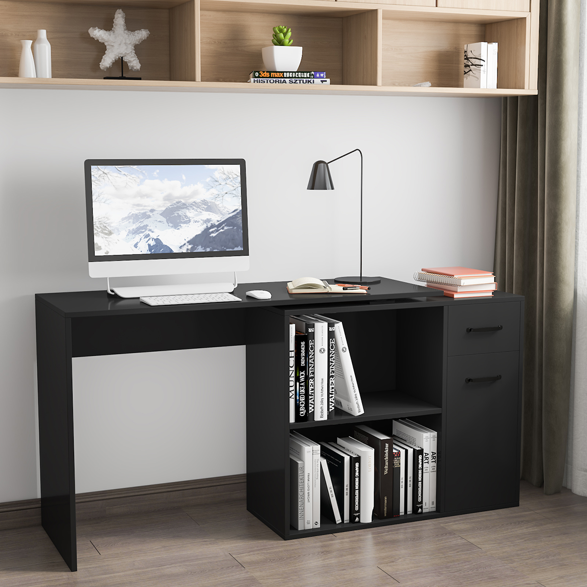Hoffree-Computer-Desk-Rotating-Corner-Computer-Desk--With-Drawers-Shelf-for-Home-Office-Living-Room--1918225-6