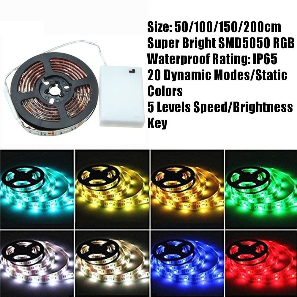 LED-Light-Strip-50100150200cm-RGB-5050SMD-LED-Strip-Light-Battery-Operated-Waterproof-3-Modes-Color--1718929-3