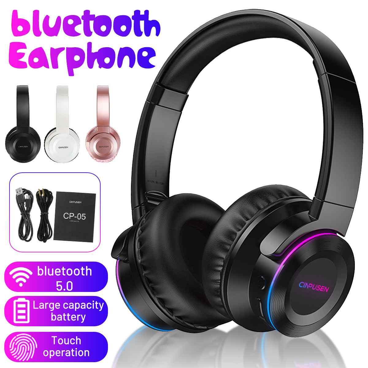 Bakeey-CP-05-Wireless-bluetooth-Headphone-Portable-Foldable-Over-ear-Stereo-Music-Sport-Headset-Over-1746542-1