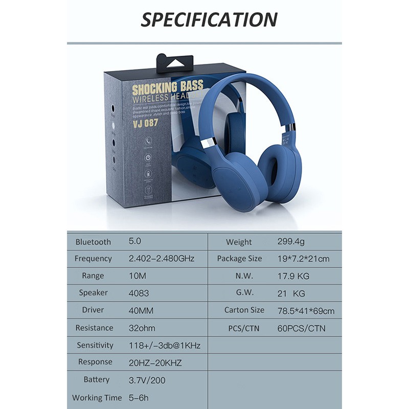 Bakeey-VJ087-Wireless-bluetooth-50-Headphone-Deep-Bass-HiFi-Stereo-Sound-Head-mounted-Portable-Folda-1901251-12