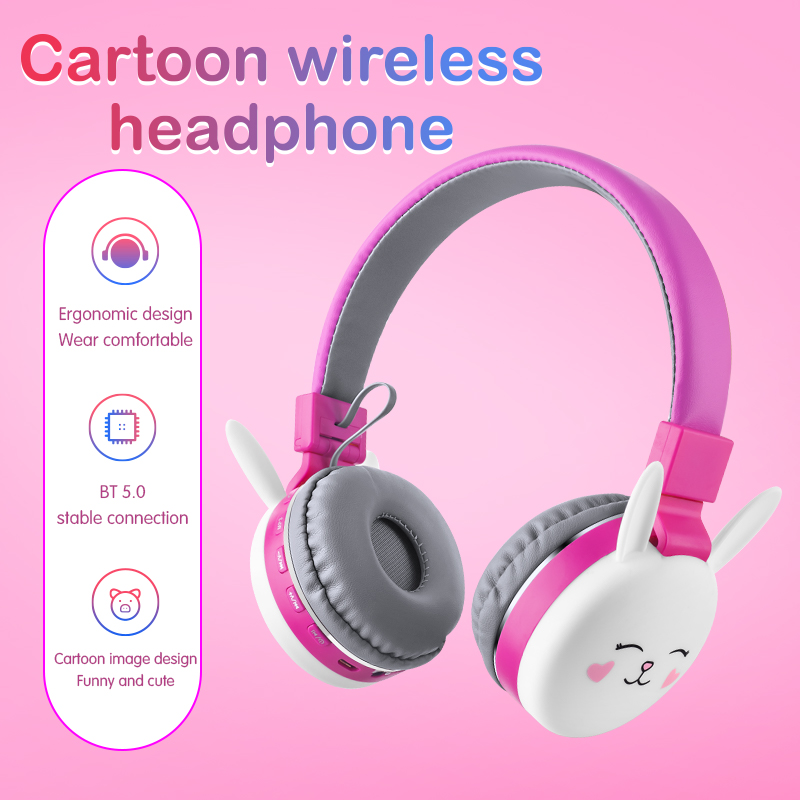 Bakeey-bluetooth-V50-Headphones-HD-Stereo-TF-Card-Wireless-Foldable-Headset-Cartoon-Animal-Rabbit-Ca-1808678-1