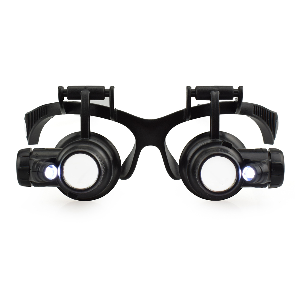 NEWACALOX-10X15X20X25X-Portable-Head-Wearing-Double-Eye-Magnifying-Glass-2-LED8-Lens-Jewelry-Watchma-1713749-8