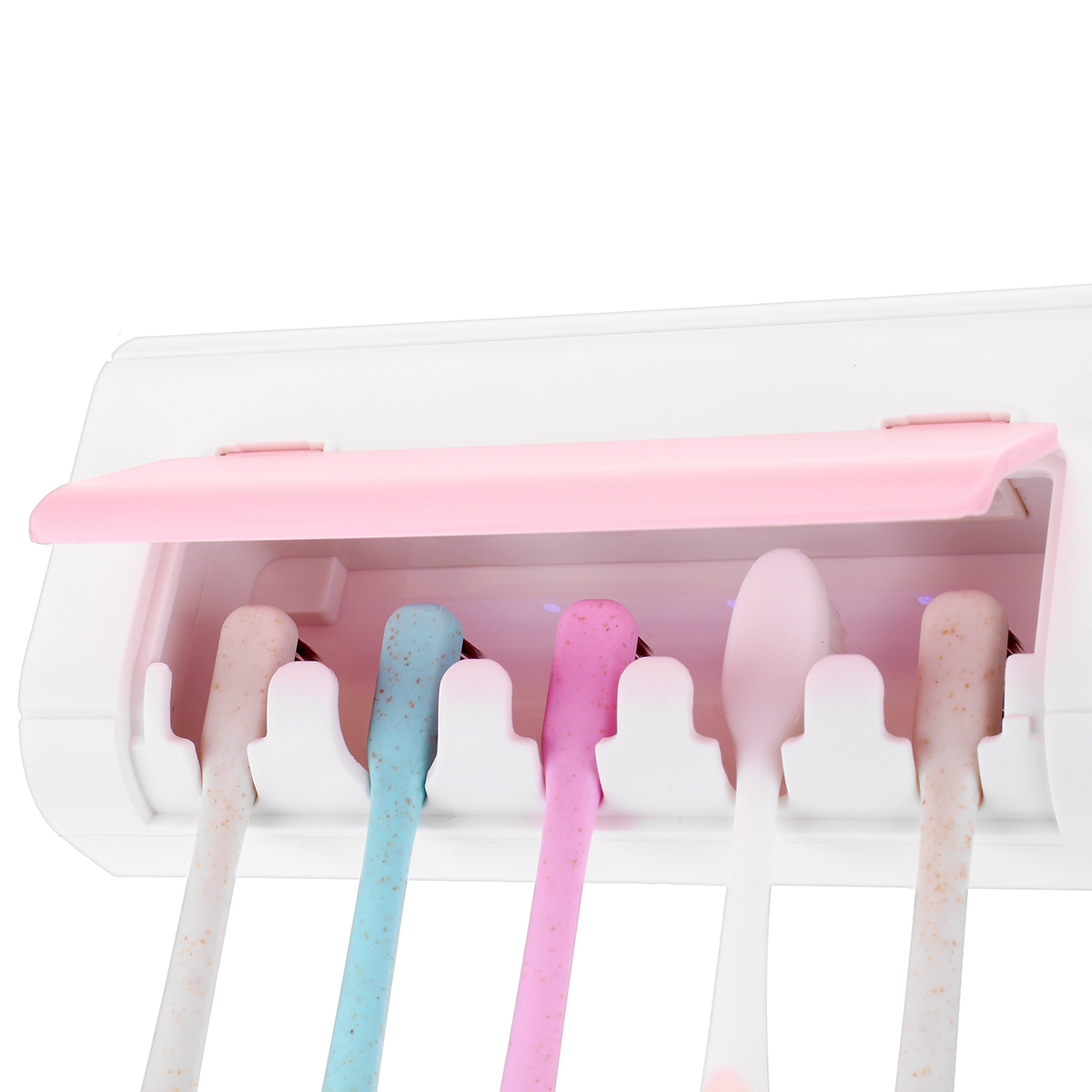 1500mAh-5V-37A-Toothbrush-Holder-Organizor-Home-Bathroom-Wall-Mounted-Purple-LightUVC-UVA-Lighting-T-1790462-9