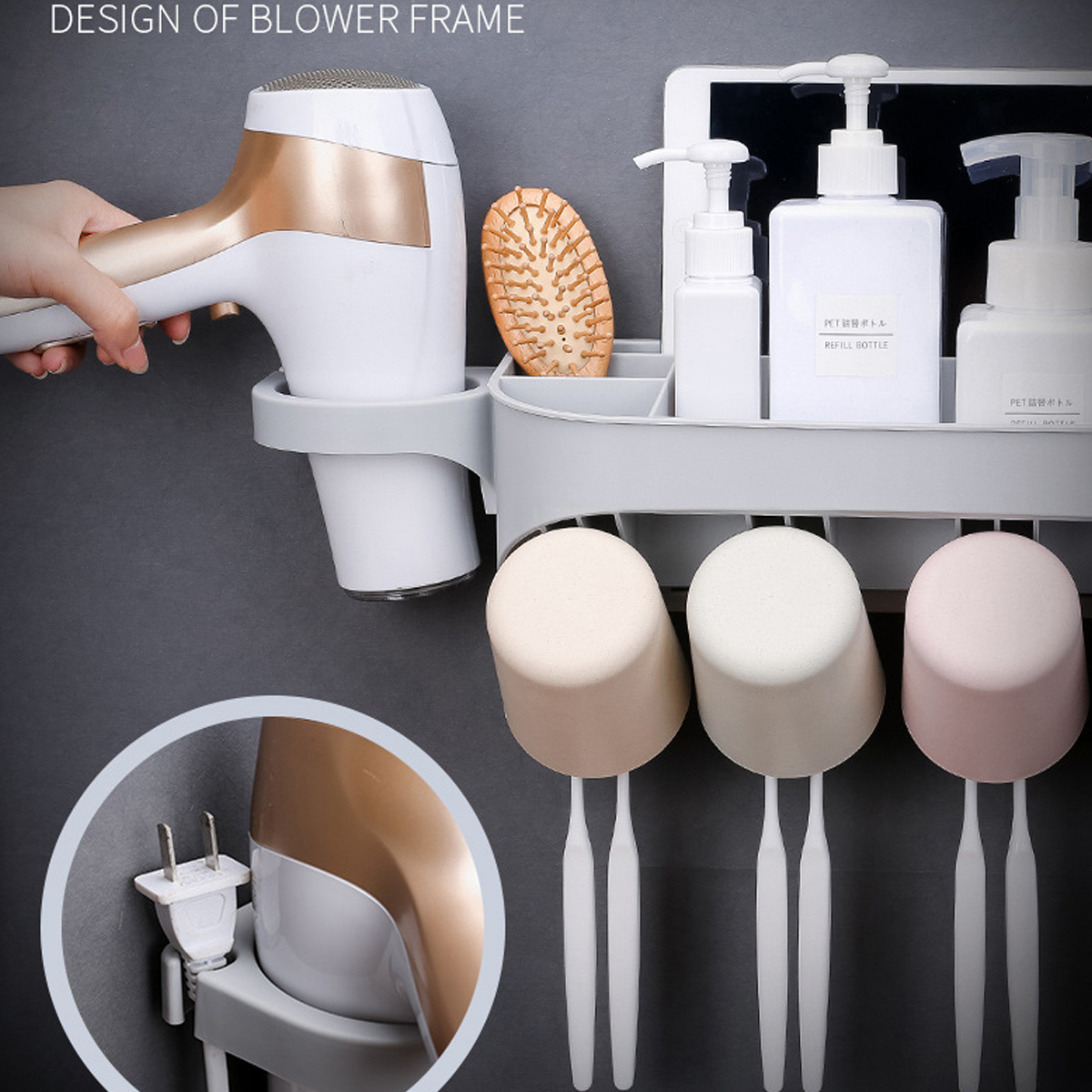 Wall-Mounted-Toothbrush-Holder-Toothpaste-Hair-Dryer-Holder-Bathroom-Storage-Organizer-1664818-3