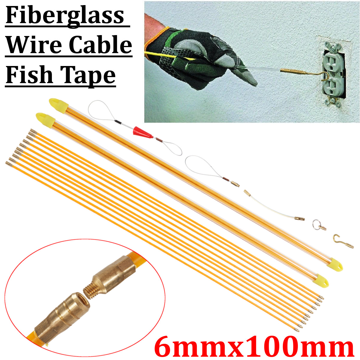 10Pcs-6mm-1M-Fiberglass-Wire-Cable-Puller-Rod-Electrician-Push-Puller-Duct-Fish-Tape-1364104-1