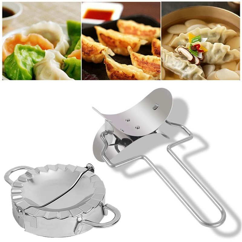 2Pcs-Stainless-Steel-Dumpling-Mould-Press-Meat-Pie-Pastry-Maker-Dough-Cutter-Tool-1755935-2