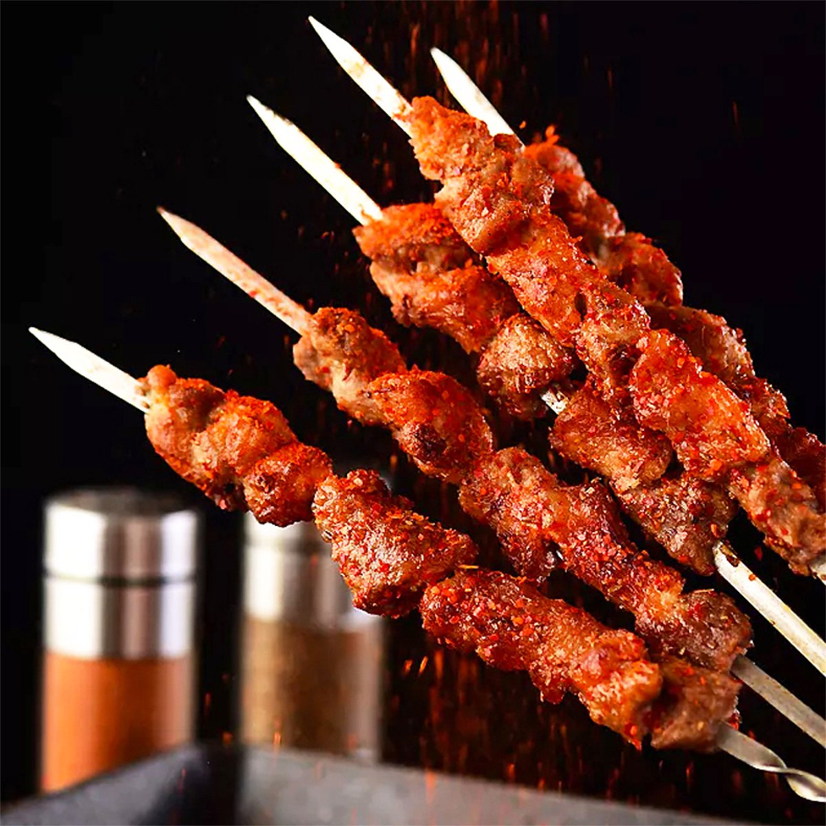 50PCS-30cm-Stainless-Steel-BBQ-Skewers-Grill-Roasting-Meat-Kebab-Sticks-Set-1691788-2