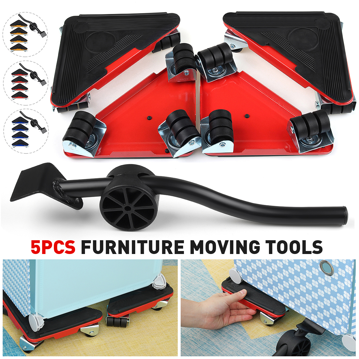 5pcs-Heavy-Duty-Furniture-Slider-Lifter-Movers-Tool-Kit-Roller-Transport-Trolley-1762957-1