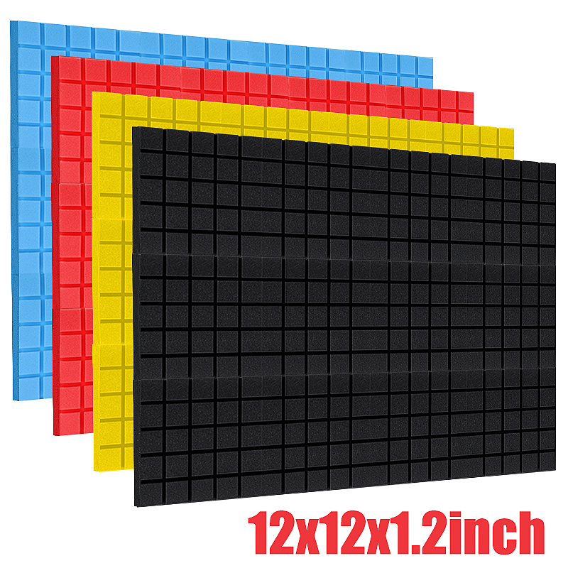 6Pcs-Acoustic-Wall-Panel-Tiles-Studio-Sound-Proofing-Insulation-Foam-30x30x3cm-1739650-3