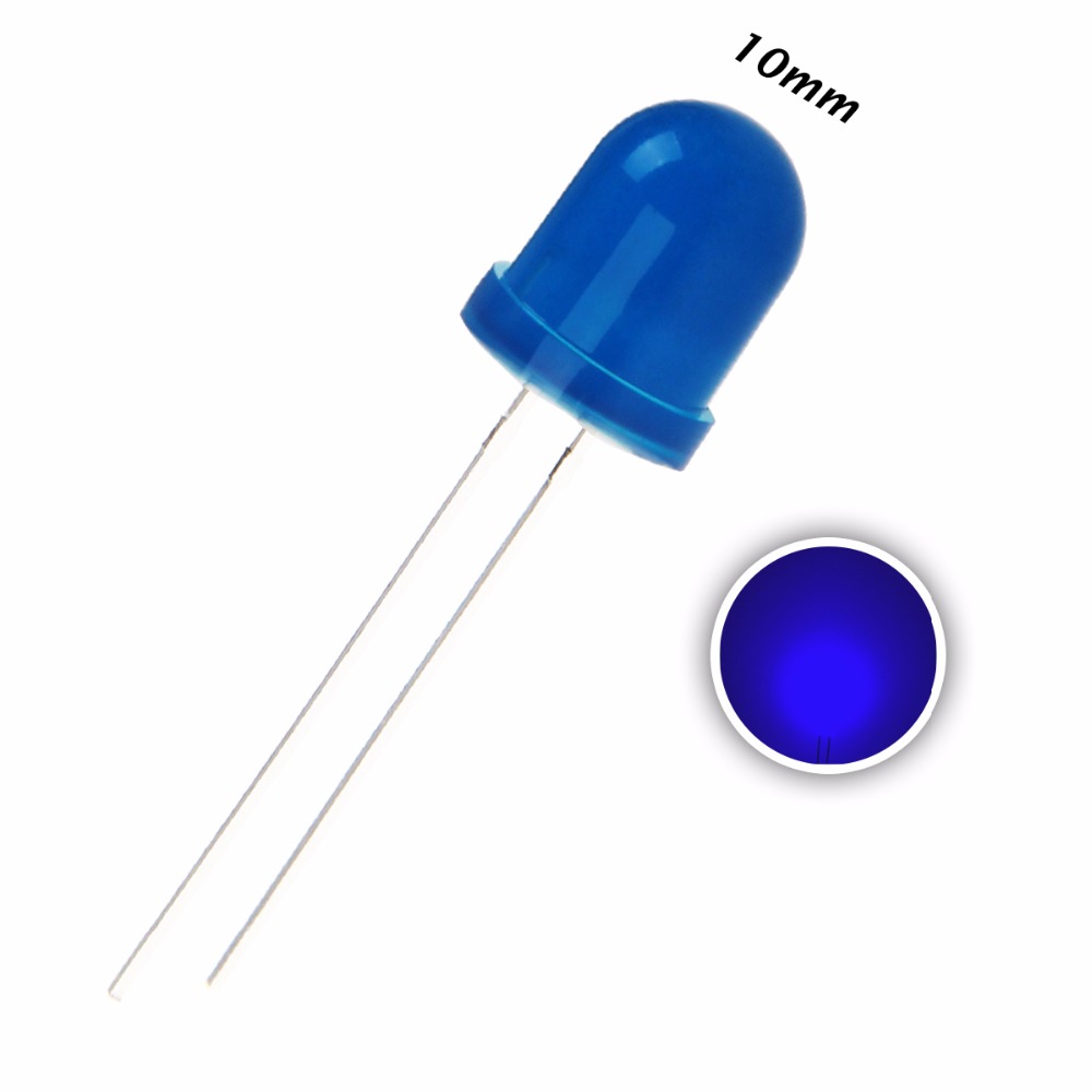 50pcs-10mm-3V-20mA-2Pin-Frosted-455-465nm-Blue-DIY-LED-Diode-Round-Through-Hole-Emitting-Lamp-1560337-1