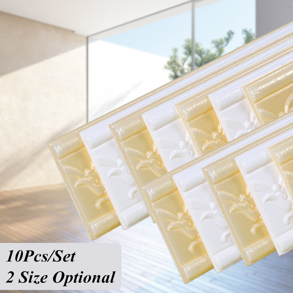 10PcsSet-Waterproof-3D-Wall-Border-Skirting-Lines-Sticker-Self-Adhesive-Kitchen-1822536-7