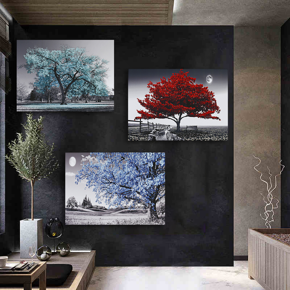 1-Piece-Big-Tree-Canvas-Painting-Wall-Decorative-Print-Art-Picture-Unframed-Wall-Hanging-Home-Office-1785043-8