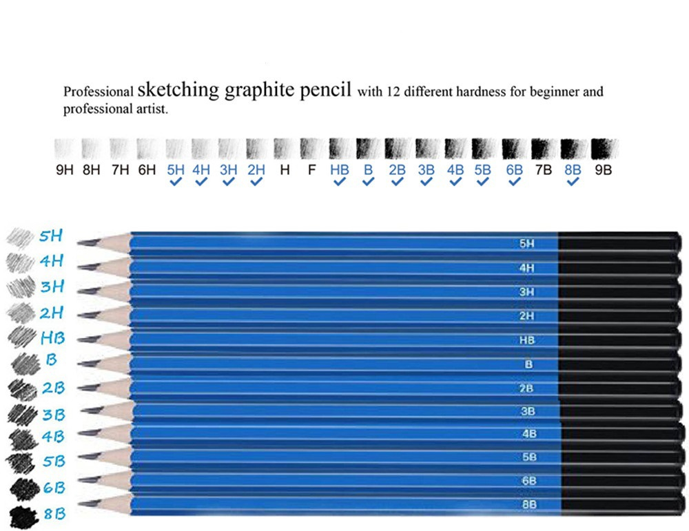 12pcs-Sketching-Pencil-Set-Professional-Art-Engineering-Drawings-Pencil-Tool-for-Beginner-Stationery-1804581-4