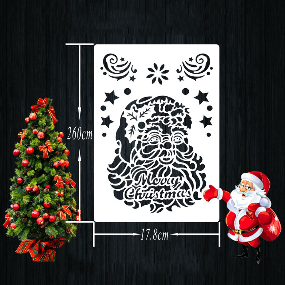 16pcs-DIY-Christmas-Hollowed-Out-Template-Painting-Set-Template-Decoration-Wall-Painting-for-Adults--1720933-2