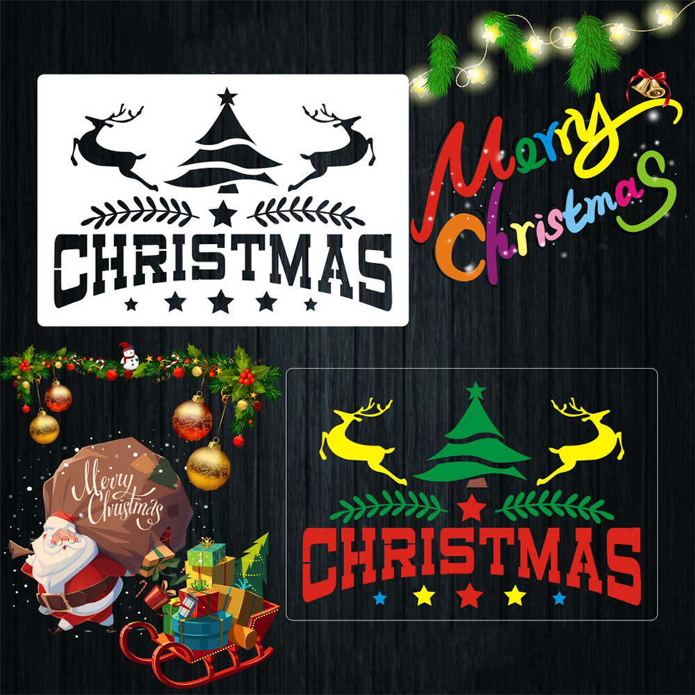 16pcs-DIY-Christmas-Hollowed-Out-Template-Painting-Set-Template-Decoration-Wall-Painting-for-Adults--1720933-6