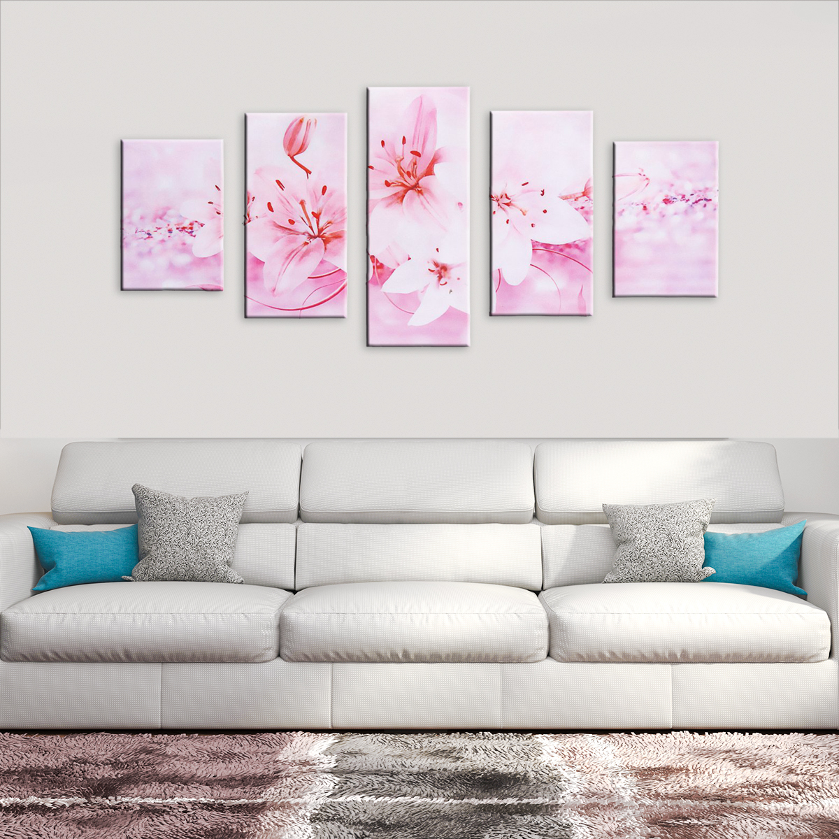 5-Pcs-Wall-Decorative-Oil-Painting-Canvas-Print-Flower-Wall-Art-Pictures-Frameless-Wall-Hanging-Deco-1692322-4