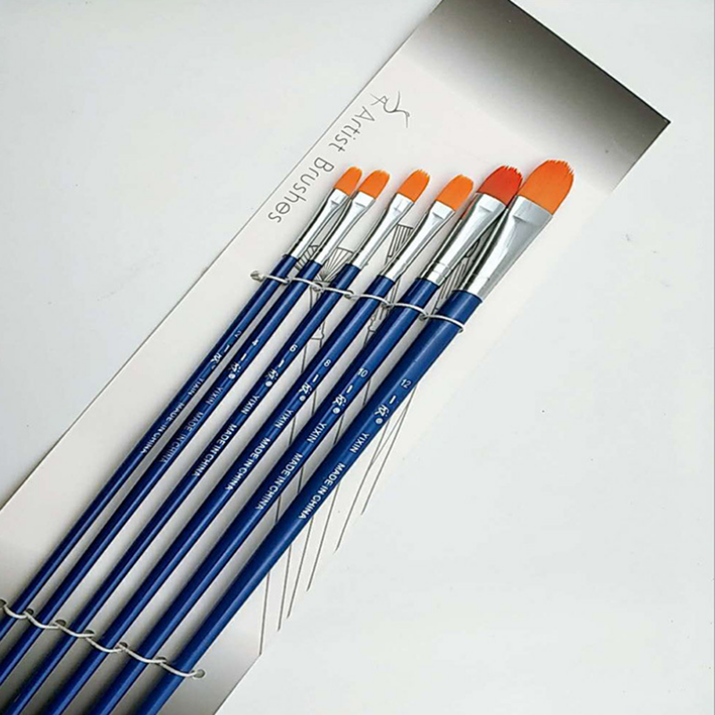 6-Pcs-Oil-Brush-Set-Nylon-Painting-Brush-Flat-Round-Head-for-Student-Drawing-1621782-3