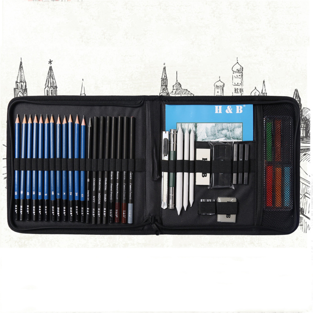 HB-42pcs-Sketching-Pencil-Set-Professional-Graphite-Charcoal-Drawing-Pencil-Kit-for-Beginner-Enginee-1819834-1