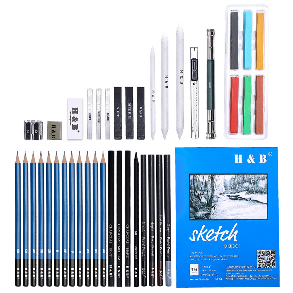 HB-42pcs-Sketching-Pencil-Set-Professional-Graphite-Charcoal-Drawing-Pencil-Kit-for-Beginner-Enginee-1819834-2