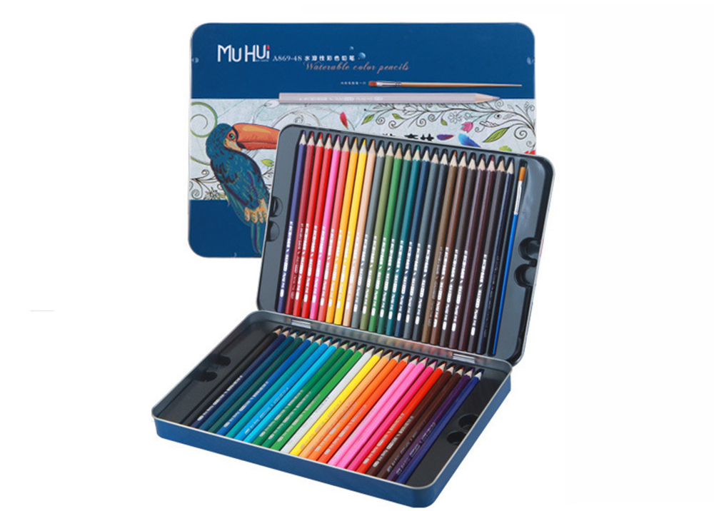 Muhui--48-Colors-Pencil-Set-Water-Soluble-Color-Lead-Painting-Art-Kit-Stationery-School-Students-Pai-1720882-1