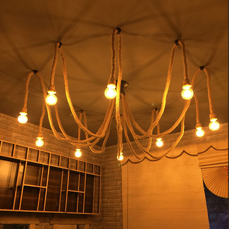 E27-1M-Single-Head-Industrial-Pendant--Retro-Vintage-Edison-Rope-Ceiling-Lamp-Holder-1162310-9