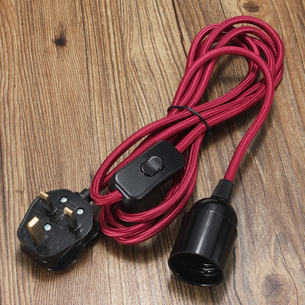 E27-4M-Fabric-Cable-UK-Plug-In-Pendant-Lamp-Light-Set-Fitting-Vintage-Bulb-Holder-Socket-1046615-4