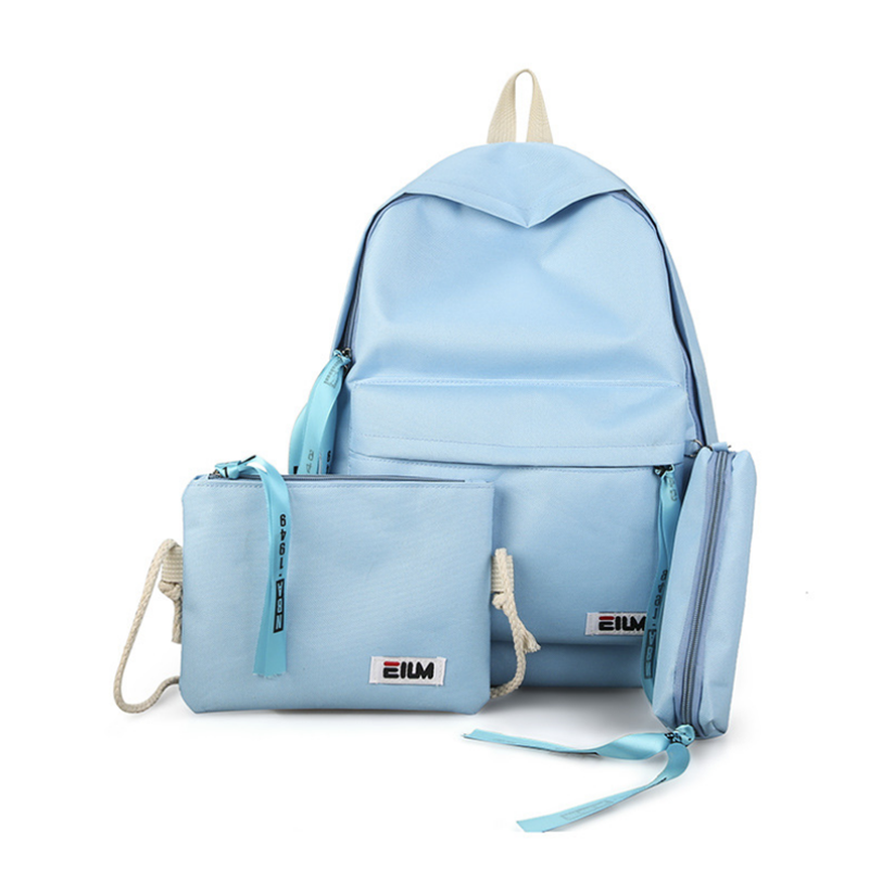 3-PcsSet-Women-Nylon-Backpack-Crossbody-Bag-Pencil-Case-Waterproof-Teenage-Girls-School-Stationery-S-1641497-3