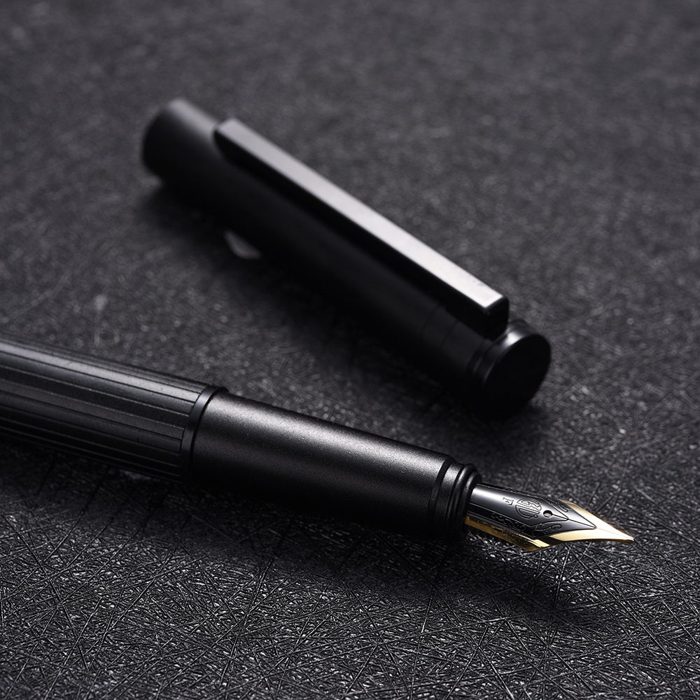 Hongdian-H1-Metal-Fountain-Aluminum-Alloy-Beautiful-Black-golden-Nib-EFF-0405mm-Size-Writing-Ink-Pen-1906961-9