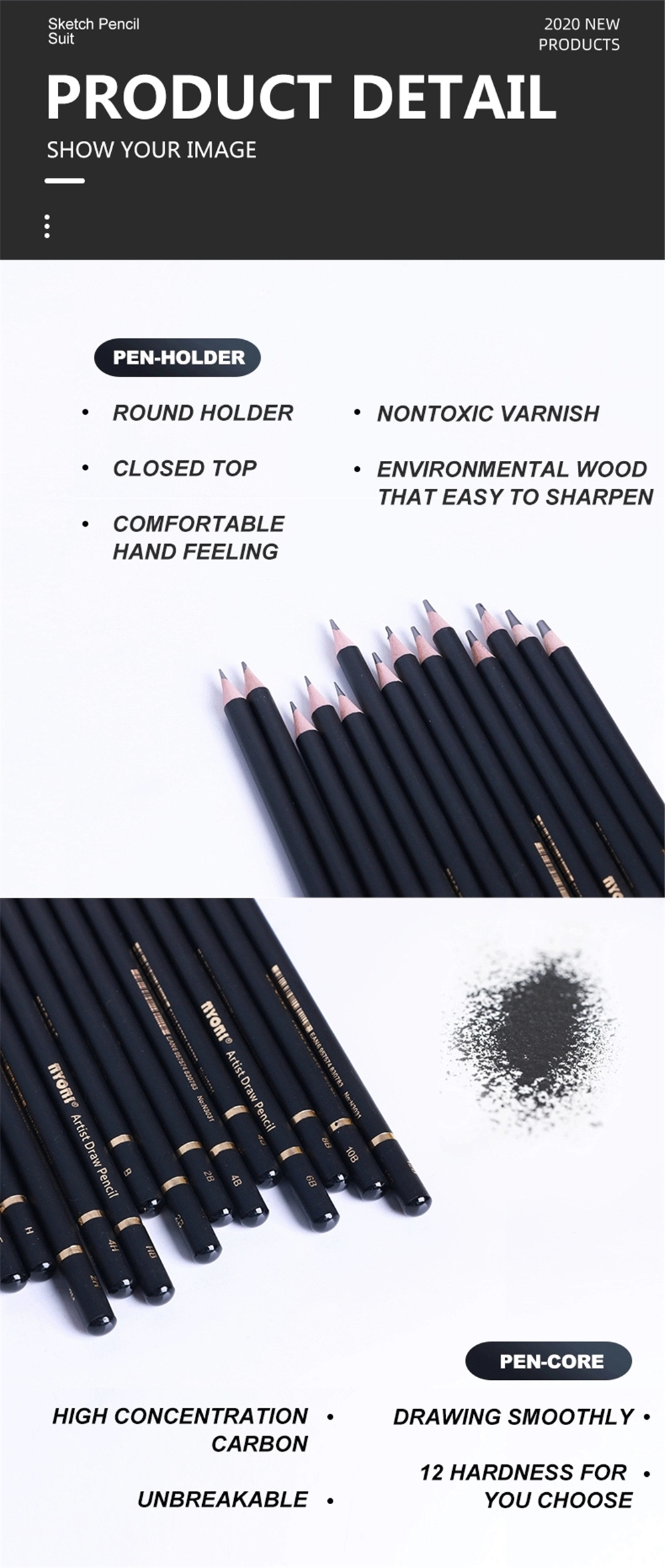 Nyoni-N3031-14pcsset-Sketching-Pencil-Beginner-Student-Professional-Full-Set-Drawing-Pencils-Art-Sta-1803358-5