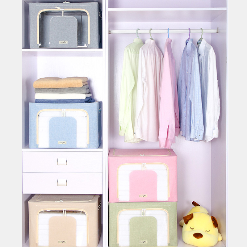 66L-Folding-with-Transparent-Window-Waterproof-Cationic-Fabric-Clothes-Quilt-Basket-Storage-Box-Orga-1727887-5