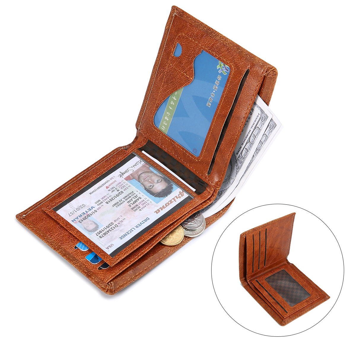 Creative-US-Dollar-Pattern-Casual-Flip-with-Multi-Card-Slot-Pockets-Men-Foldable-Short-Wallet-Handba-1860805-1