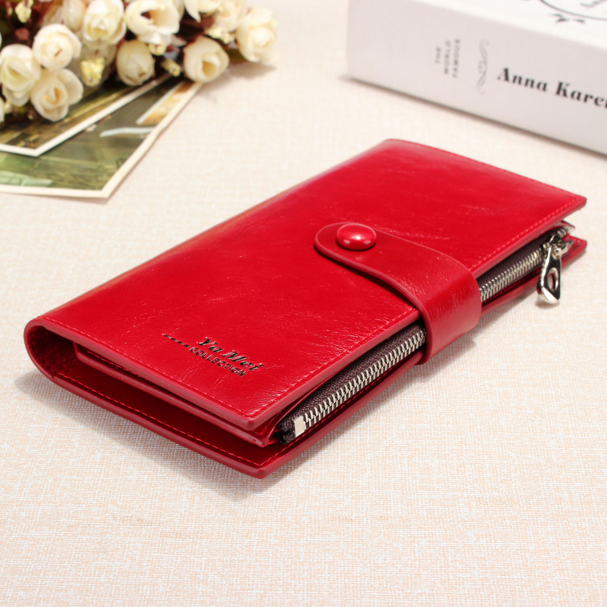 Fashion-Flip-Zippers-Large-Capacity-with-Multi-Card-Slots-Phone-ID-Card-Storage-Bag-PU-Leather-Women-1041669-9