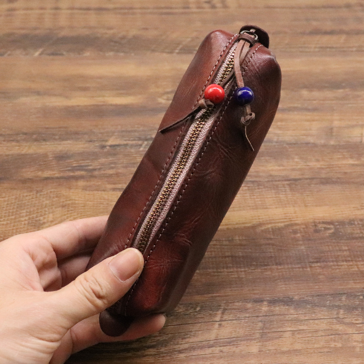 Handmade-Large-Capacity-First-Layer-Genuine-Leather-Pen-Glasses-Card-Storage-Bag-Organizer-1817910-9