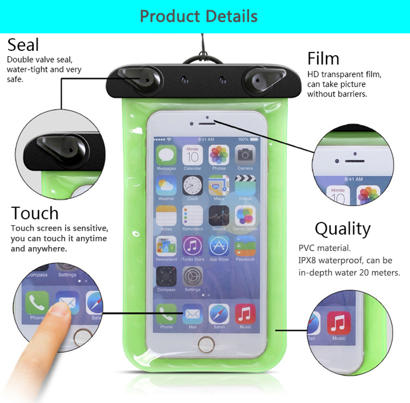 IPX8-Waterproof-Cell-Phone-Sealed-Bag-Pouch-with-Arm-Band-for-Phone-Under-6-Inches-Phone-1190978-4