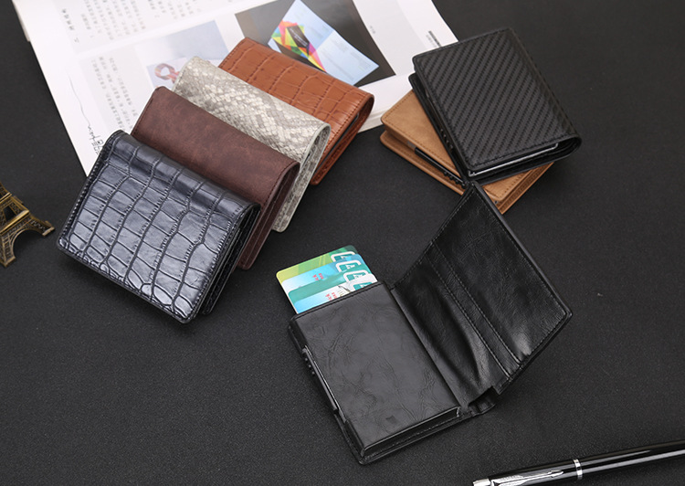 Men-Business-RFID-Anti-scan-Mini-Carbon-Fiber-Pattern-Automatic-Credit-Card-Aluminum-Coins-Bag-Walle-1648881-11