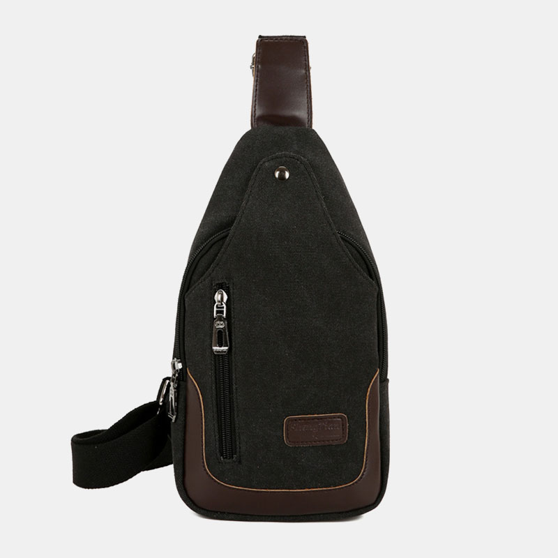 Men-Sports-Casual-Canvas-Mobile-Phone-Storage-Crossbody-Bag-Chest-Bag-1814550-1