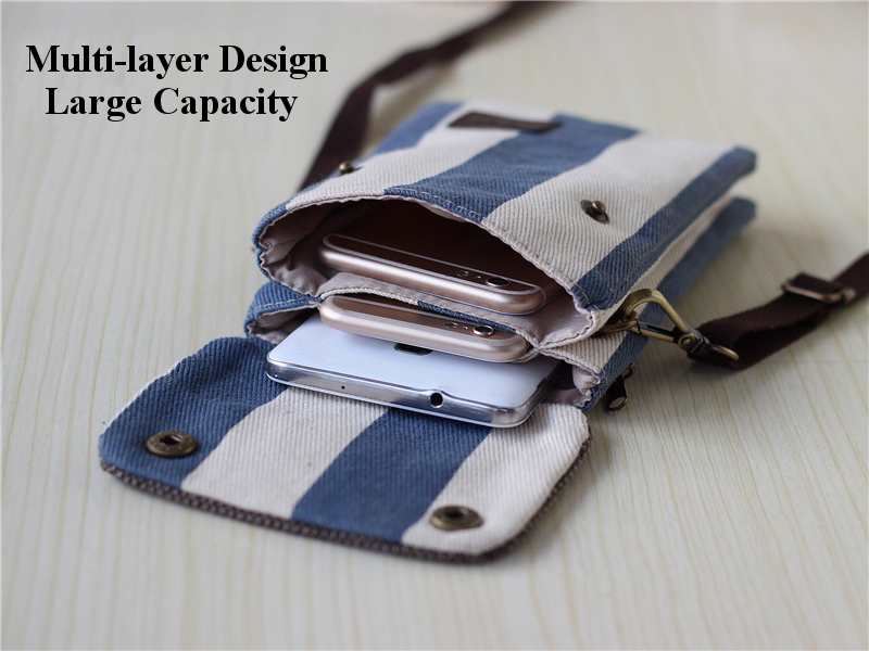 Multi-layer-Canvas-Adjustable-Belt-Messenger-Bag-Phone-Wallet-Handbag-for-Phone-Under-6-inch-1104475-4