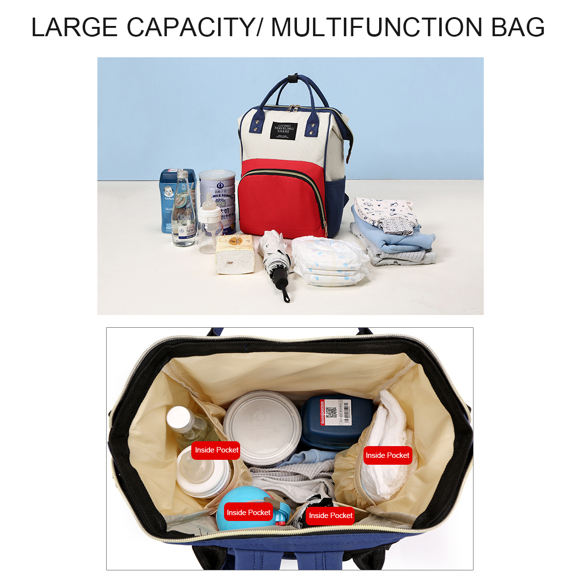 Multifunctional-Large-Capacity-Waterproof-Oxford-Cloth-Mobile-Phone-Tablet-Diaper-Storage-Bag-Backpa-1856153-3