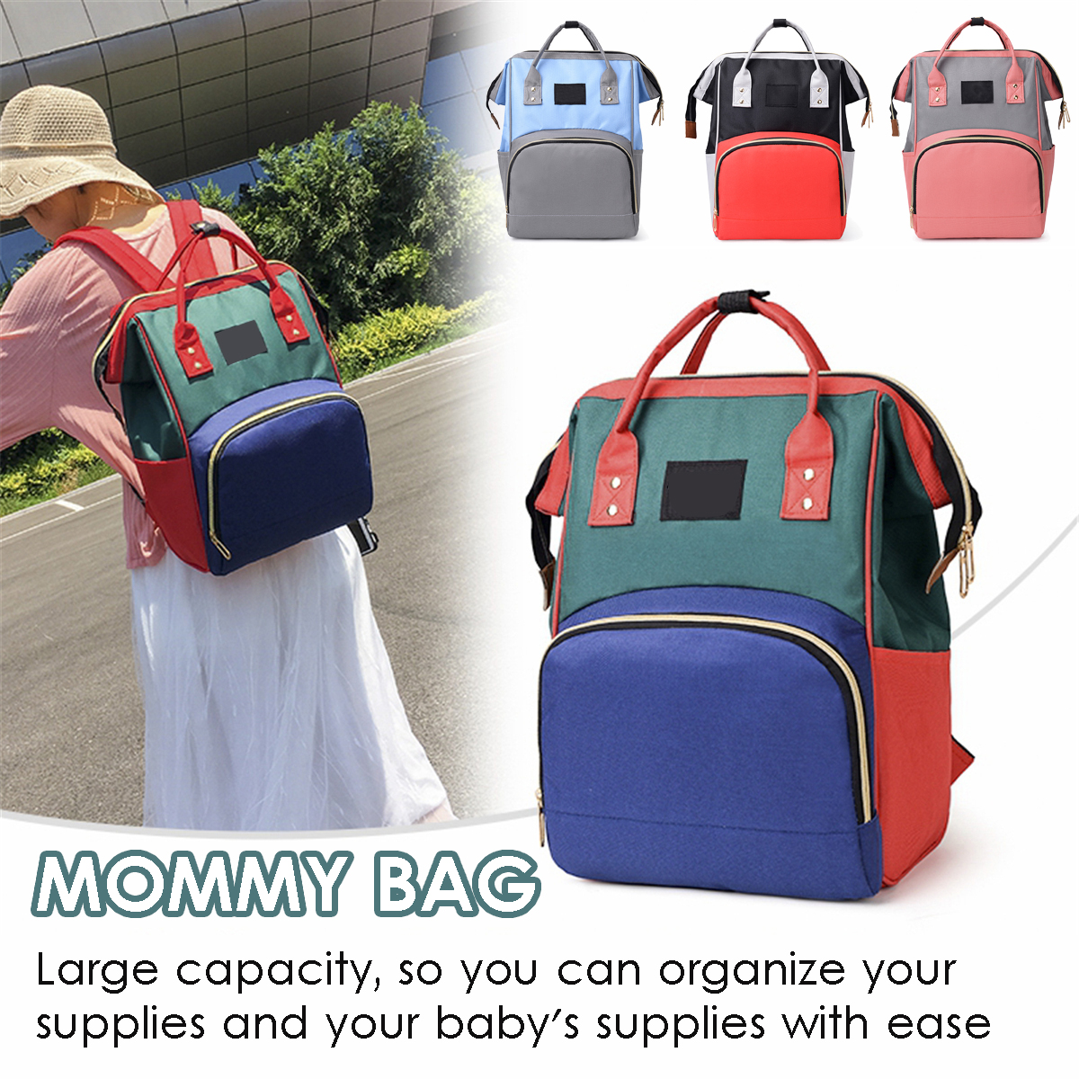 Multifunctional-Waterproof-Large-Capacity-Nappy-Storage-Mummy-Bag-Backpack-For-Mom-Outdoors-Travel-1862804-1