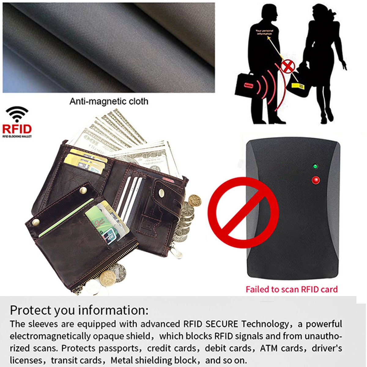 RFID-Wallets-Bag-Vintage-Leather-Business-Multi-fold-Card-Holder-Coin-Purse-Anti-thief-Anti-scanning-1634356-3