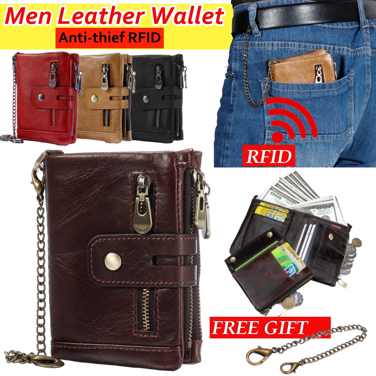 RFID-Wallets-Bag-Vintage-Leather-Business-Multi-fold-Card-Holder-Coin-Purse-Anti-thief-Anti-scanning-1634356-4