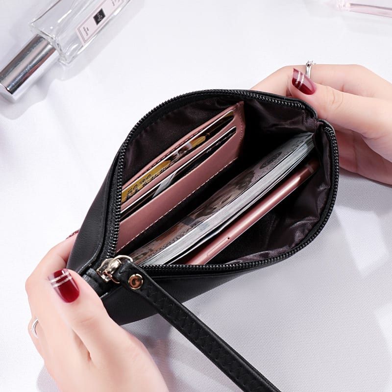 Simple-Zipper-Large-Capacity-PU-Leather-Phone-Storage-Bag-Wallet-Purse-Handbag-Clutch-Bag-1410093-4