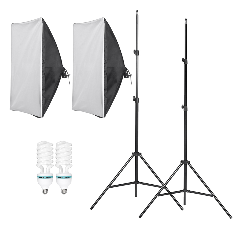 2Pcs-150W-Photography-Softbox-6000K-LED-Lighting-Lamp-Soft-Box-with-Light-Stand-Bracket-Studio-Kit-1940763-14