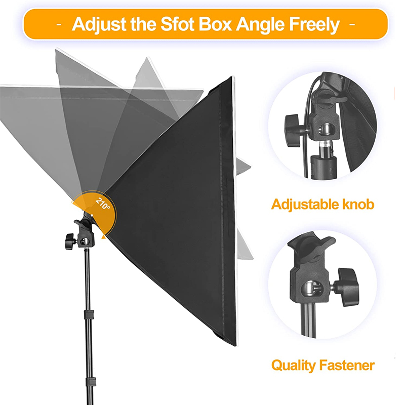 2Pcs-150W-Photography-Softbox-6000K-LED-Lighting-Lamp-Soft-Box-with-Light-Stand-Bracket-Studio-Kit-1940763-3