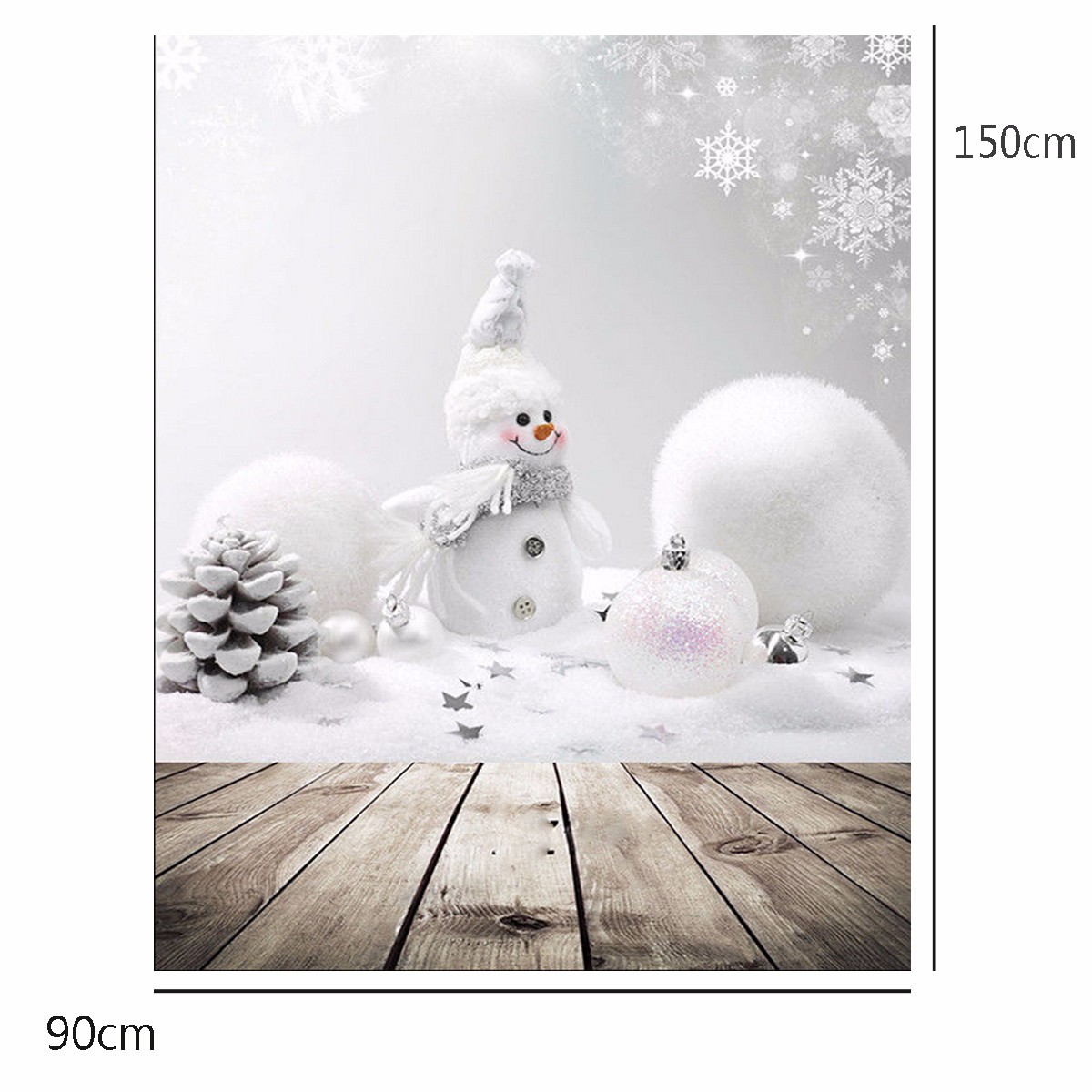 3x5ft-Christmas-Theme-Christmas-Snowman-Wooden-Photography-Vinyl-Background-1130341-2