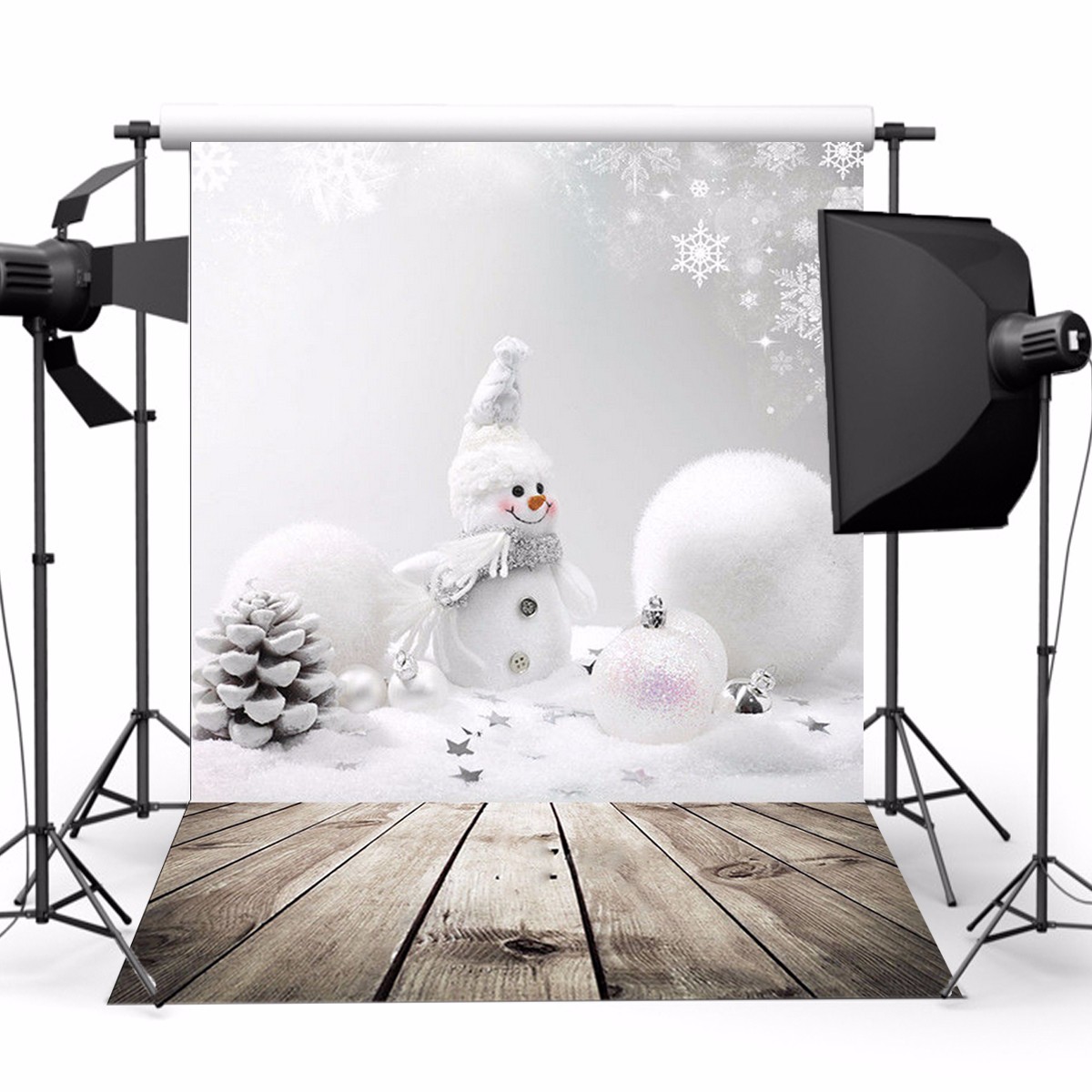 3x5ft-Christmas-Theme-Christmas-Snowman-Wooden-Photography-Vinyl-Background-1130341-3